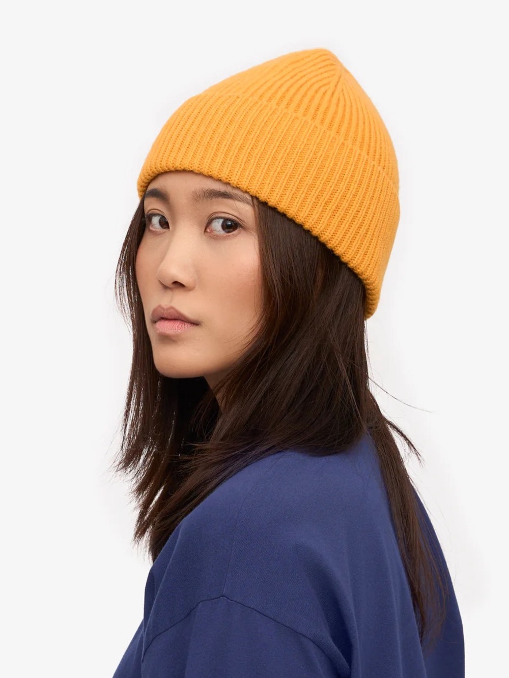 NEW 100% Merino Wool Colorful Standard Beanie Hat in Yellow
